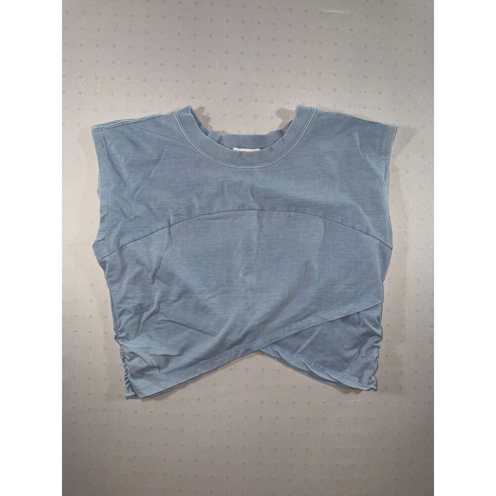 Baby Blue Crossover Sleeveless Top | Size XL